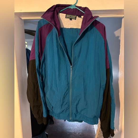 Vintage 2 piece lined windbreaker Sports Accent men’s LARGE - Picture 3 of 4